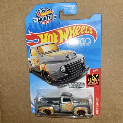 2018 HOT WHEELS '49 FORD F1 zamac #4 Orange Flames Great Card