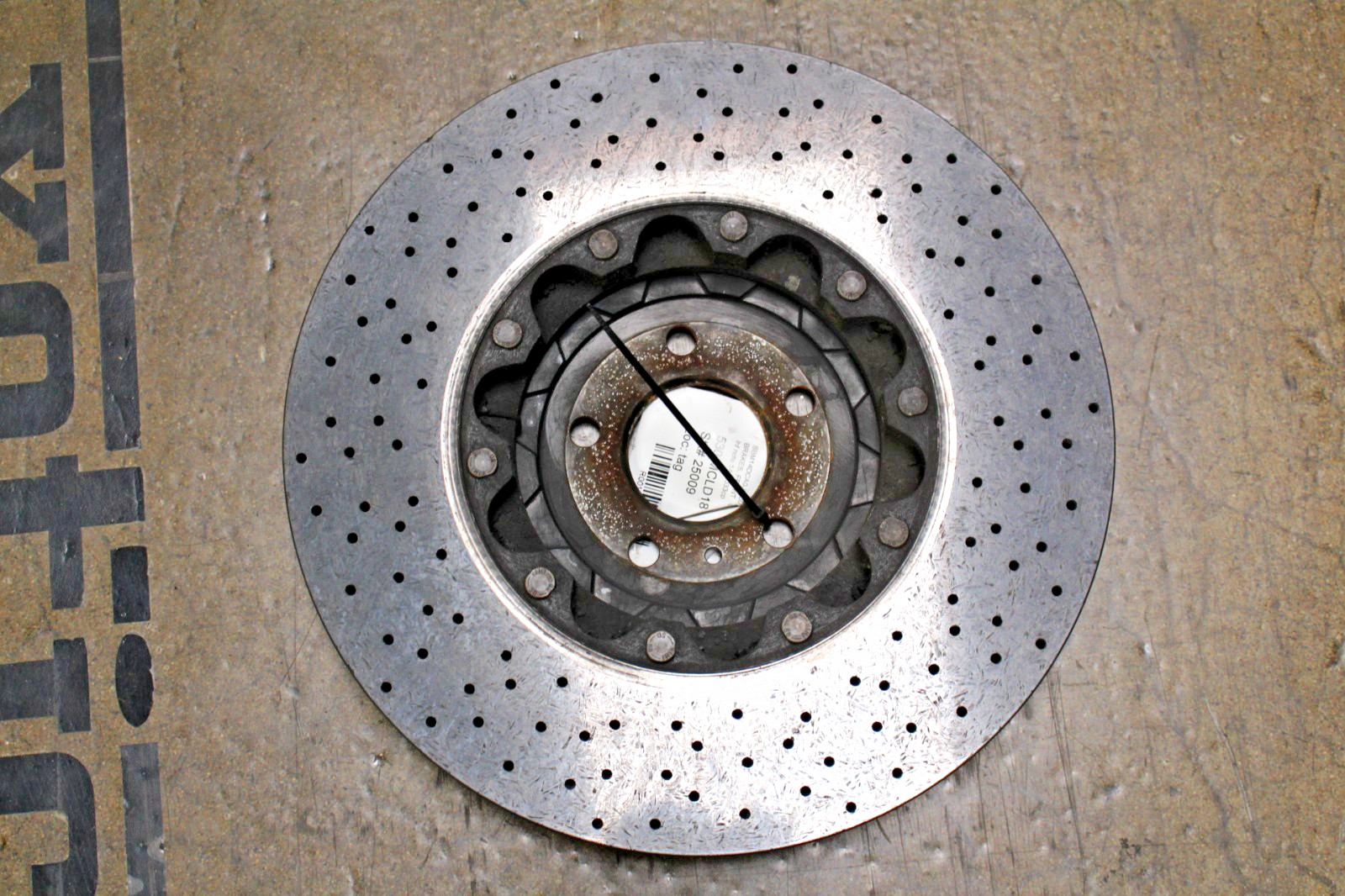 Mclaren 720S, LH, Front Brake Rotor, Carbon Ceramic, Chipped, Used, 14C0033CP