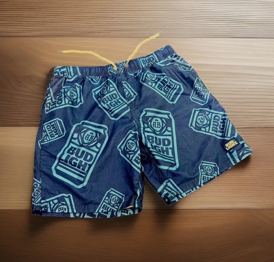 Boardshorts Bud Light Coast To Coast Anheuser Busch bolsillos de nailon X-LARGE Foto 2 de 4