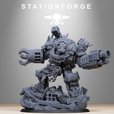 Orkaz Grand Nutta V2 Grimdark 3D Printed Miniatures Station Forge 16k
