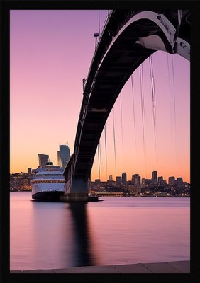 Moderner Hafen von Sydney gerahmtes Wandbild Poster Leinwanddruck Bild
