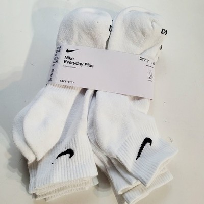 Nike Dri-Fit 6-pack Ankle socks everyday PLUS 6pk sport socks size L White