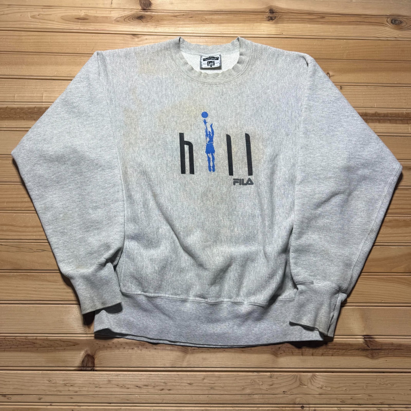 Vintage 90s Lee Cross Grain Grant Hill FILA NBA Basketball Sweatshirt USA Large