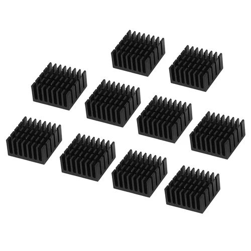 10 Stueck Schwarz Aluminium Kuehler Kuehler Kuehlkörper 20Mm X 20Mm X 10Mm X1H1