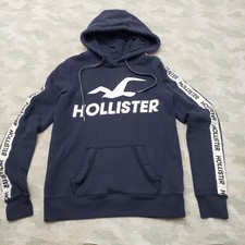 Hollister Sweatshirt Mens XS Blue Pullover Hoodie Embroidered Logo