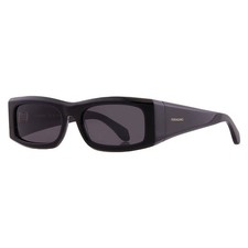 Ferragamo Dark Grey Rectangular Men's Sunglasses SF2012S 001 57 SF2012S 001 57