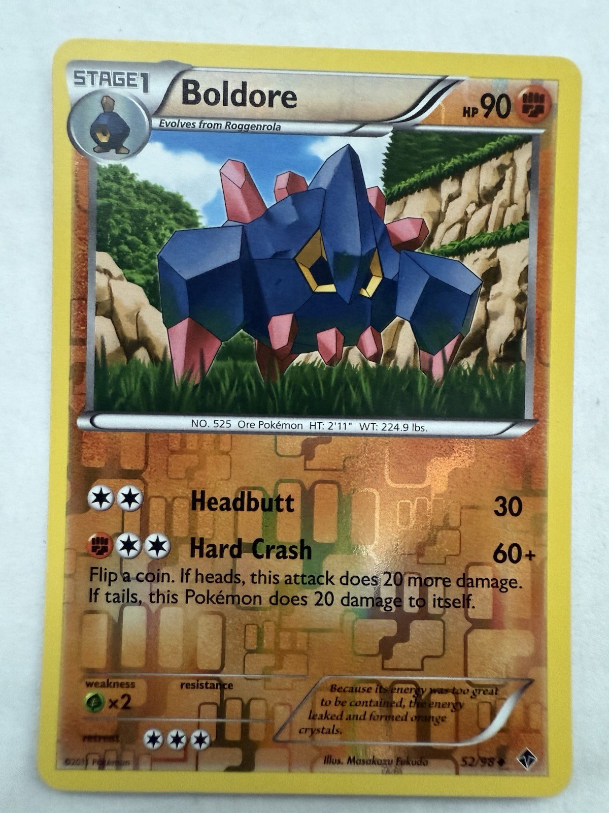 POKEMON BOLDORE 52/98 EMERGING POWERS UNCOMMON REVERSE HOLO