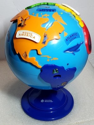Learning Resources Puzzle Globe 3D Set w/10 Pieces  Incomplete 2 Missing Names