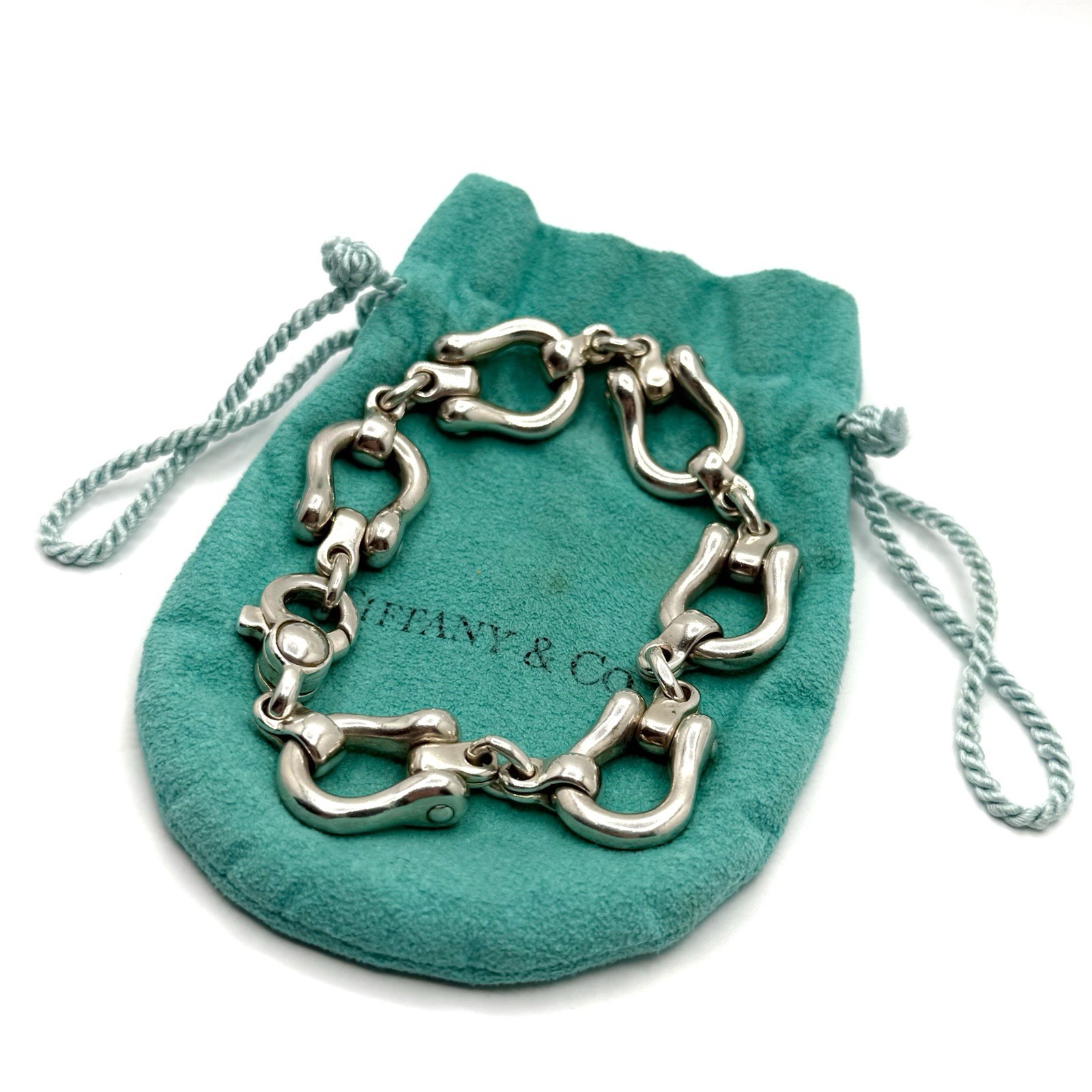 Extremely Rare Discontinued Genuine Tiffany & Co Equestrian Horse Shoe Bracelet image 2