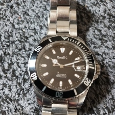 Marcello C. Nettuno Diver 300M Watch 2007 Automatic Date Mens 40mm Swiss