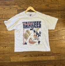 VTG 1998 NY Yankees Derek Jeter Player T-Shirt Youth Size Large Made In USA