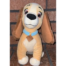 Disney Lady and the Tramp Lady Plush Dog Stuffed Animal Blue Collar 11 inch
