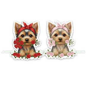 Yorkie Mom Yorkshire Terrier Cute Dog Breed Sticker Phone Decal Water Bottle Stickers Car Decals Laptop Sticker