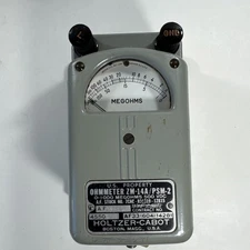 VINTAGE US MILITARY HOLTZER-CABOT ZM-14A/PSM-2 OHMMETER 0-1000 MEGOHMS Untested