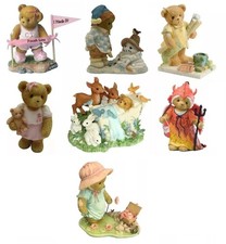 CHERISHED TEDDIES by ENESCO, HAND PAINTED, STONE RESIN, TEDDY BEAR FIGURINES