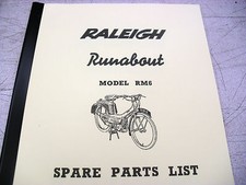 Raleigh Moped / RM6 / Runabout / New Parts Book With Full Exploded Diagrams
