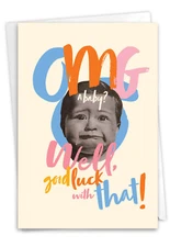 1 Funny Baby Card with Envelope - OMG A Baby Baby C7355BBG
