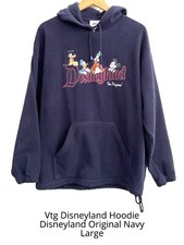 Vtg Disneyland hoodie large navy disneyland the original