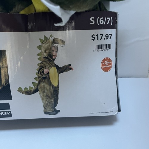 Rubies Roarin Rex Dinasaur Hooded Jumpsuit Halloween Dress Up Costume Small 6/7 - Picture 3 of 5
