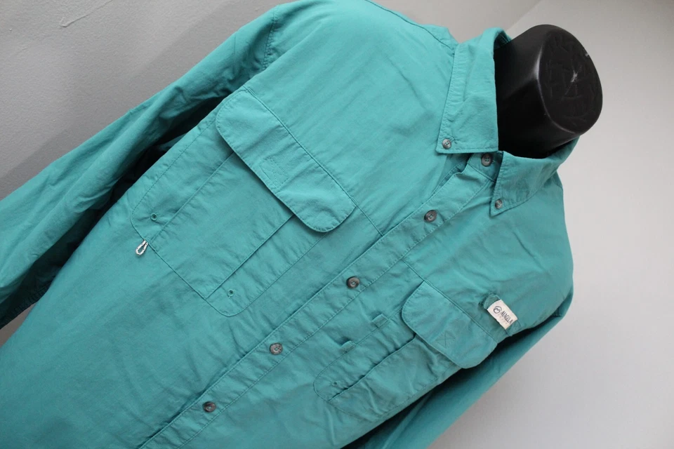 Magellan Vented Fishing Shirt Nylon Teal Relaxed Fit Wicking Long Sleeve Mens XL - Image 3 of 4