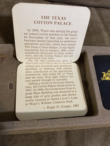 Fibbie per cintura francese Texas Cotton Palace John 1 24KTGP, 1 ottone massiccio #84 SIGILLATE - Foto 21 di 22