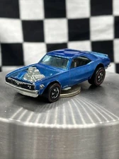 1970 Hot Wheels Redline Heavy Chevy Camaro HK Blue Decals Removed Excellent