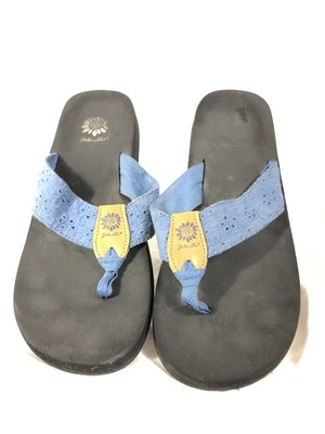 yellow box flip flops size 10