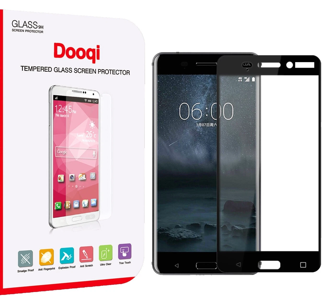 Black Cell Phone Screen Protectors for Nokia Nokia 6