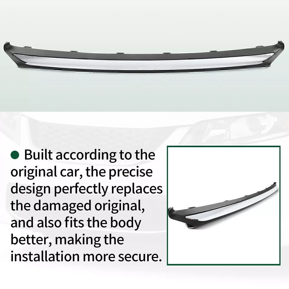 Parachoques delantero para Honda Accord 2013 2014 2015 parrilla inferior moldura cromada Foto 4 de 4