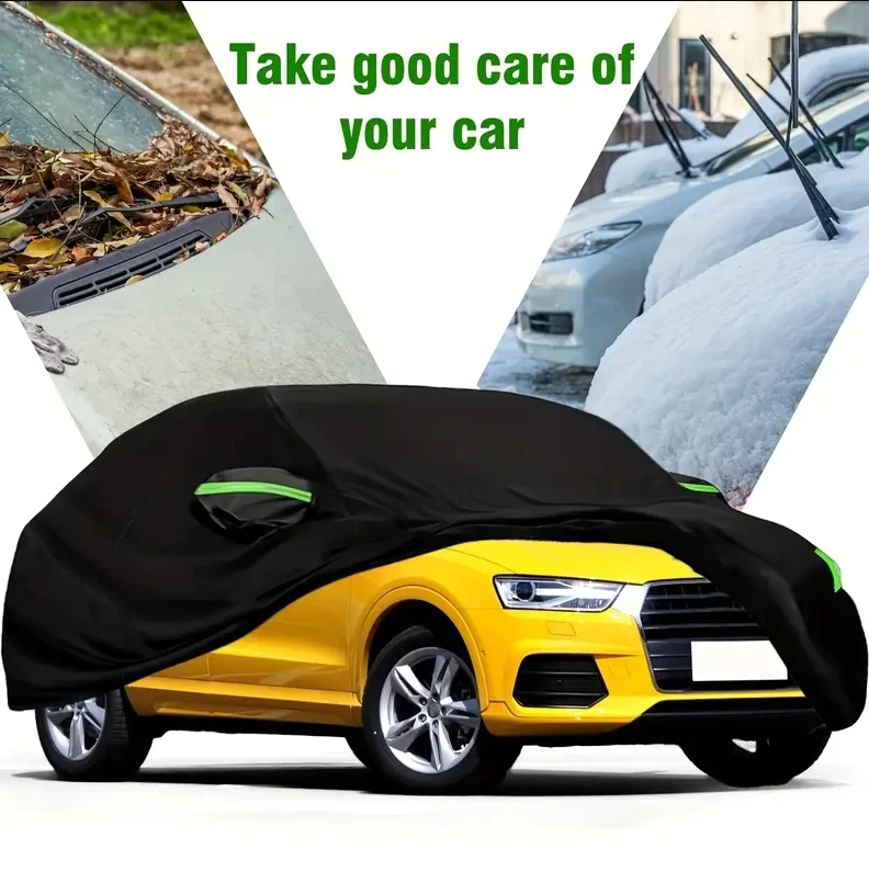 For Volkswagen Polo Full Car Black Cover Sun UV Protection Dust Rain Resistant - Image 3 of 4
