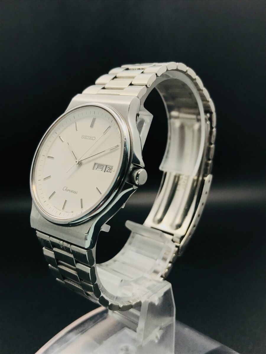SEIKO WATCH CHRONOS 5H23-6B70 ANTIMAGNETIC QUARTZ DAY DATE KANJI