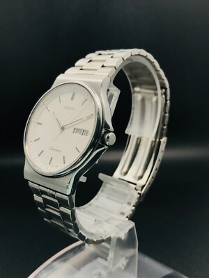 SEIKO WATCH CHRONOS 5H23-6B70 ANTIMAGNETIC QUARTZ DAY DATE KANJI