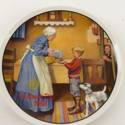 Edwin M.Knowles Norman Rockwell Sammelteller 1985 22 cm RT-1320