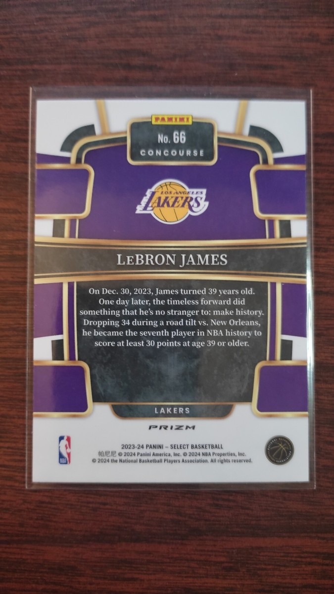 2023-24 Panini Select Lebron James Concourse Level Prizm #66 LA