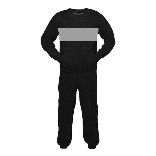 Junior Kids Tracksuit Set Fleece Sweatshirt Top Bottom Joggers Jogging Boys 5-13 - Picture 3 of 5