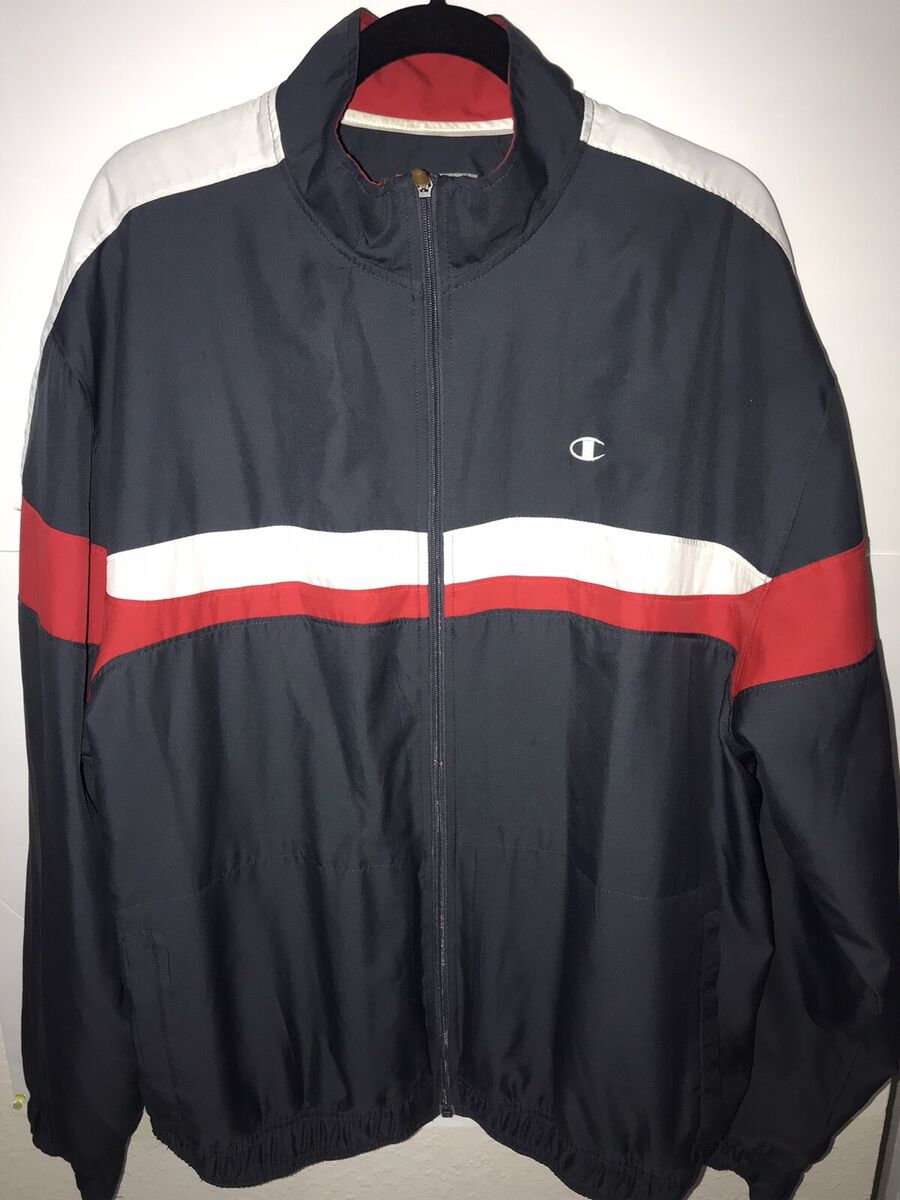 Vintage Champion Full Zipper Windbreaker Jacket XLarge | eBay Vintage Champion Full Zipper Windbreaker Jacket XLarge | eBay