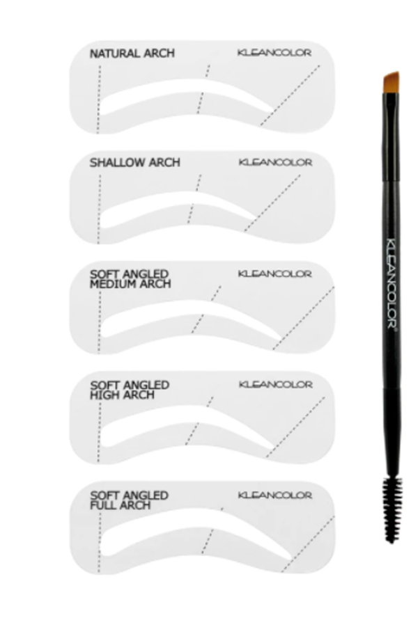 Kleancolor Best Browmates Brow Powder & Gel Kit 5 Brow Stencils