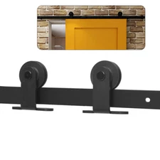 4FT~20FT Rustic Sliding Barn Door Hardware Kit for Single/Double/Bypass T Roller