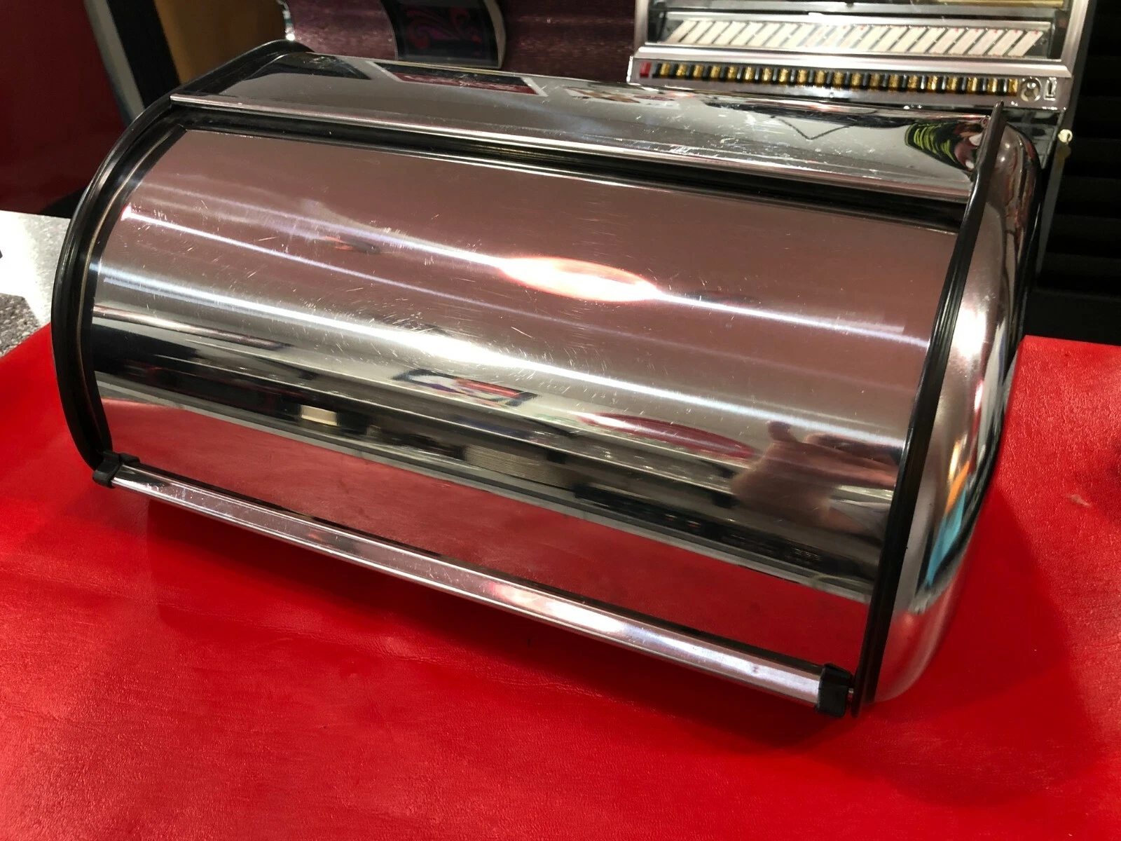 Polder Deluxe Stainless Steel Bread Box Roll Top Storage Kitchen Bin