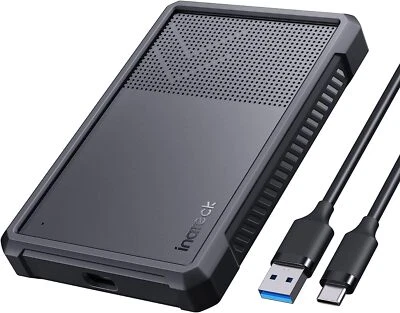 Inateck USB 3.2 Gen 2 Festplattengehäuse 2,5 Zoll SSD HDD UASP mit Silikon-Hülle