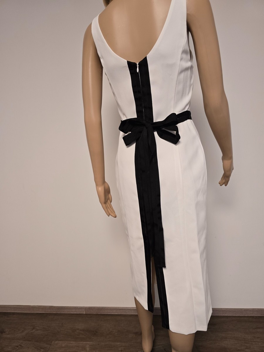 pinko black and white dress PINKO Ivory Womens Special Occasion Dress