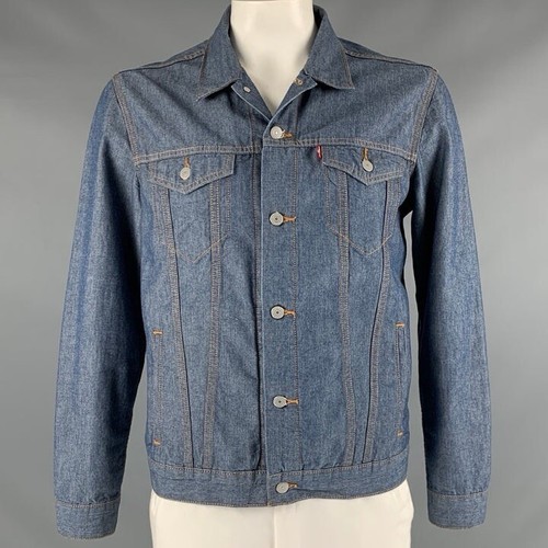 LEVI Vintage Blue Contrast Stitch Cotton Denim Jeansjacke Herren 2XL XXL