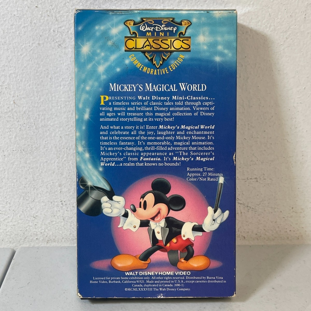Vintage Walt Disney Mini Classics - Mickeys Magical World (VHS