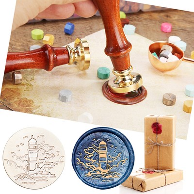 Deep Sea Series Fire Paint Stamp Heads Retro Messing DIY Seal Head (Leuchtturm)