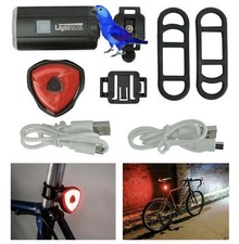 Lighthouse Elite Rechargeable LED Front & Rear Back Bike Light Set, L/HEBIKEFRR