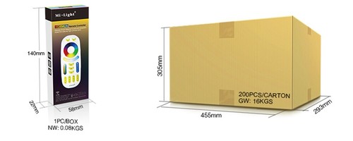 Milight Miboxer FUT092 2.4Ghz RF RGBWW RGB+CCT Remote Led Controller 4-Zone - Picture 3 of 7