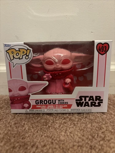 Funko Pop! Vinyl: Star Wars - Grogu with Cookies (Pink) #493