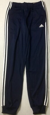Adidas Men's Essential Joggers Tricot Pants BP5464 White Navy Blue Size S