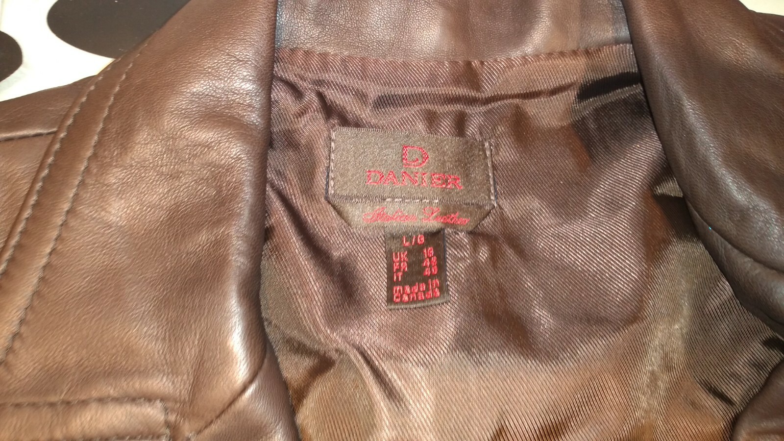 Danier Womens Leather Jacket Good Condition Brown Siz… Gem