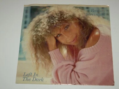 BARBRA STREISAND *RARE OZ 7" 45 ' LEFT IN THE DARK ' 1984 VGC - image 1 of 2